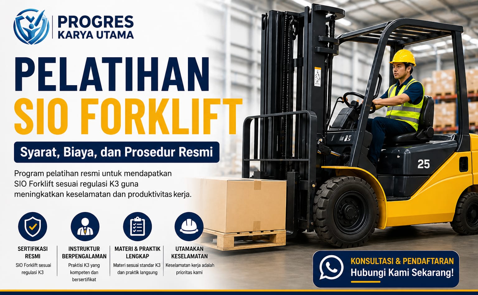 Pelatihan SIO Forklift: Syarat, Biaya, dan Prosedur Resmi Kemnaker