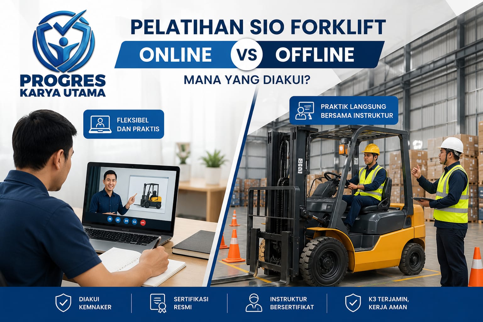 Pelatihan SIO Forklift Online vs Offline: Mana yang Diakui?