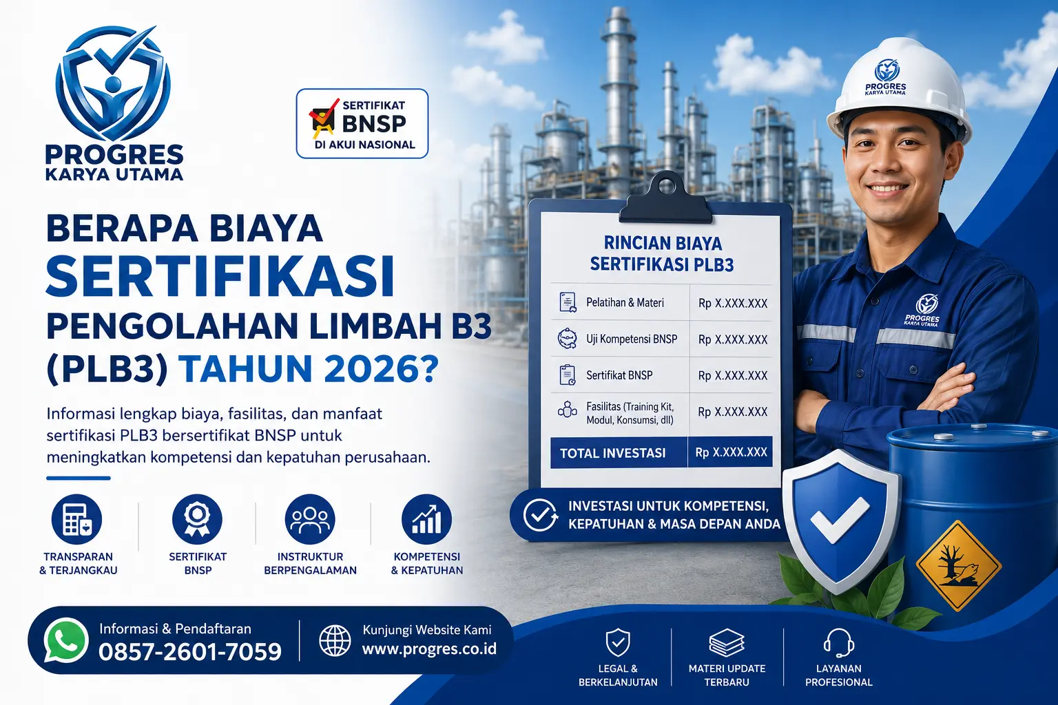 Berapa Biaya Sertifikasi Pengolahan Limbah B3 (PLB3) Tahun 2026?