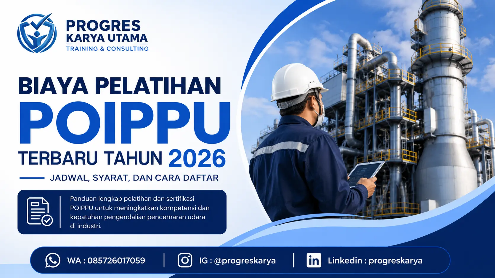 Biaya Pelatihan POIPPU Terbaru Tahun 2026: Jadwal, Syarat, dan Cara Daftar