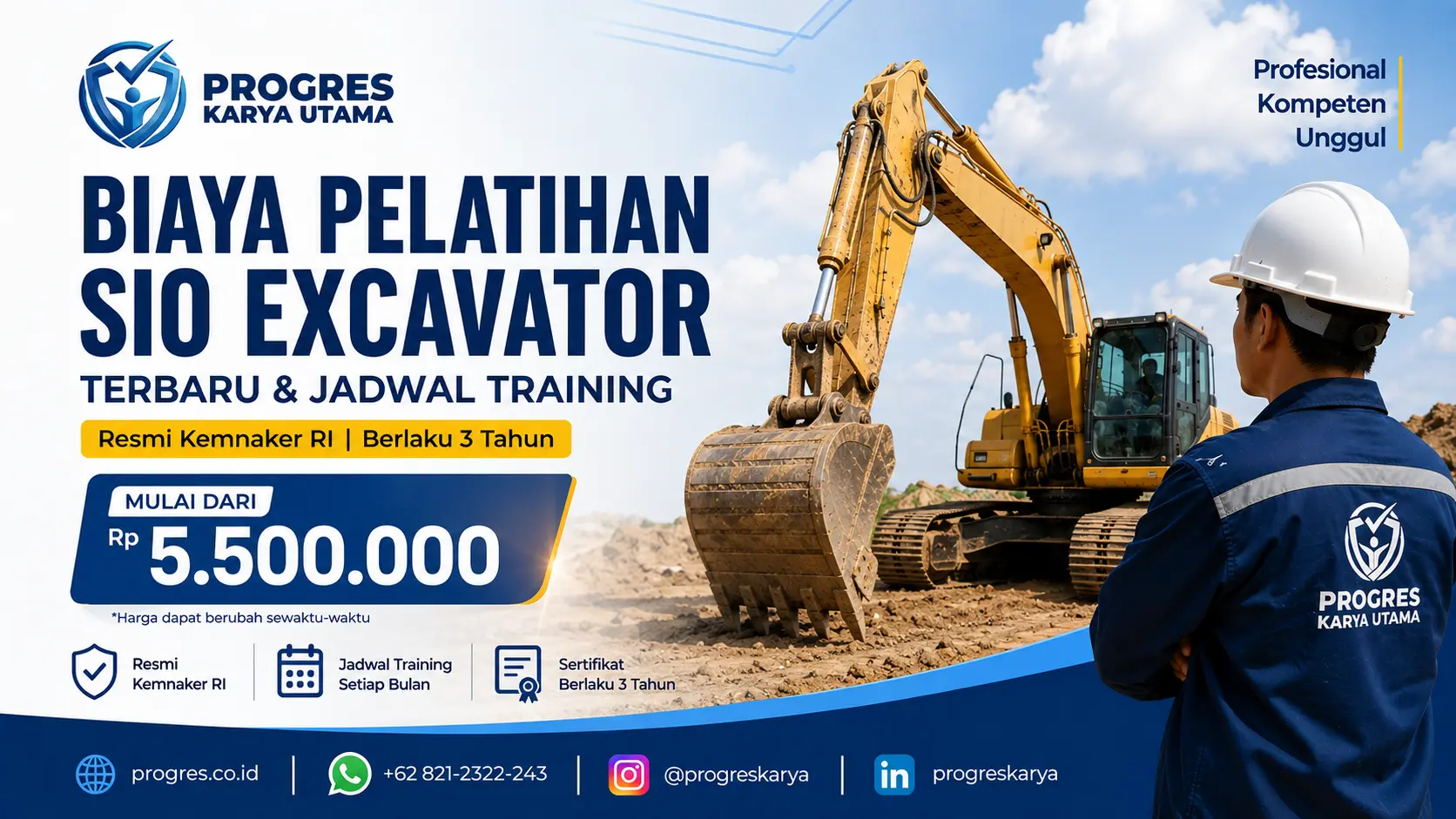 Biaya Pelatihan SIO Excavator Terbaru + Jadwal Training