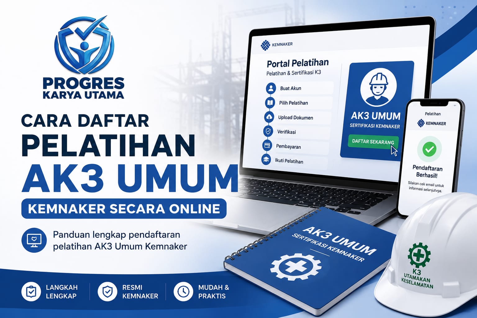 Cara Daftar Pelatihan AK3 Umum Kemnaker Secara Online