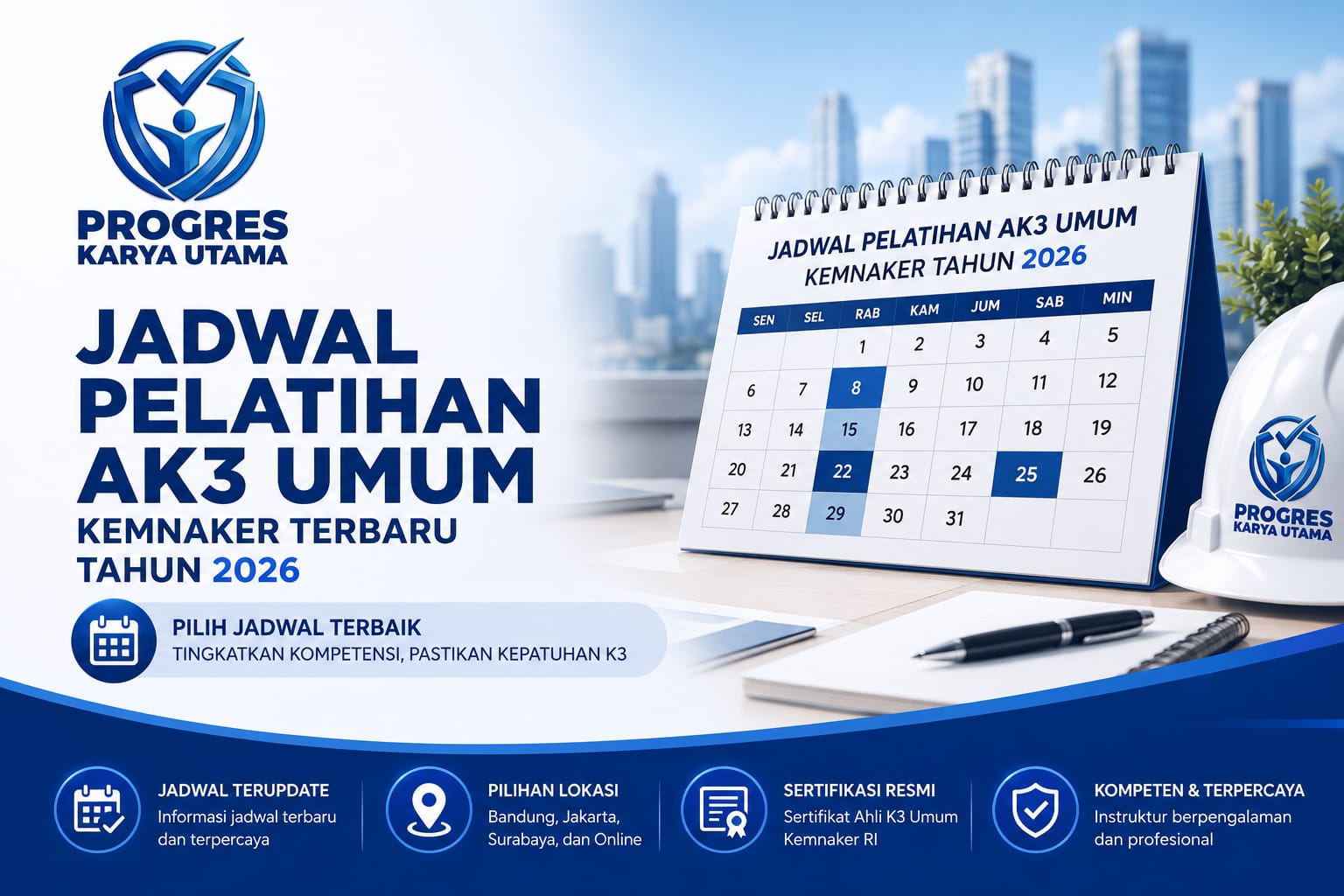 Jadwal Pelatihan AK3 Umum Kemnaker Terbaru Tahun 2026