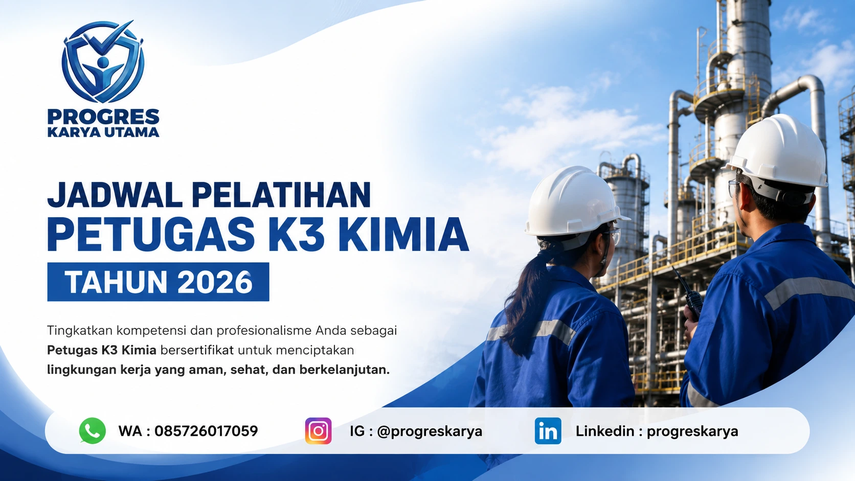 Jadwal Pelatihan Petugas K3 Kimia Tahun 2026
