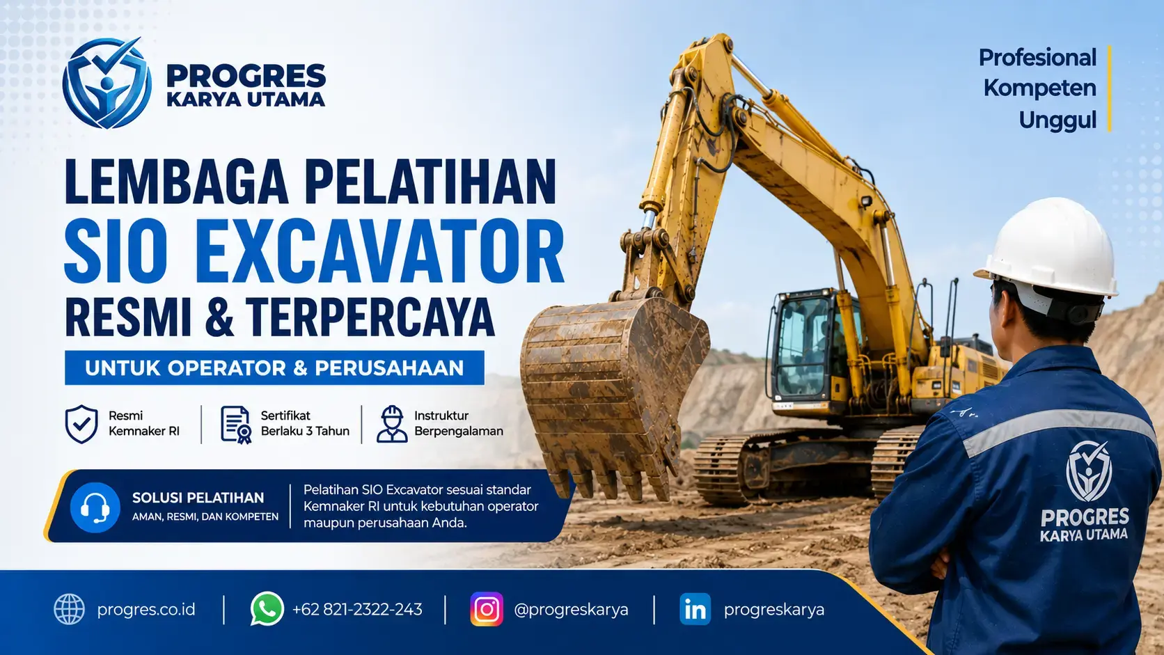Lembaga Pelatihan SIO Excavator Resmi & Terpercaya untuk Operator dan Perusahaan