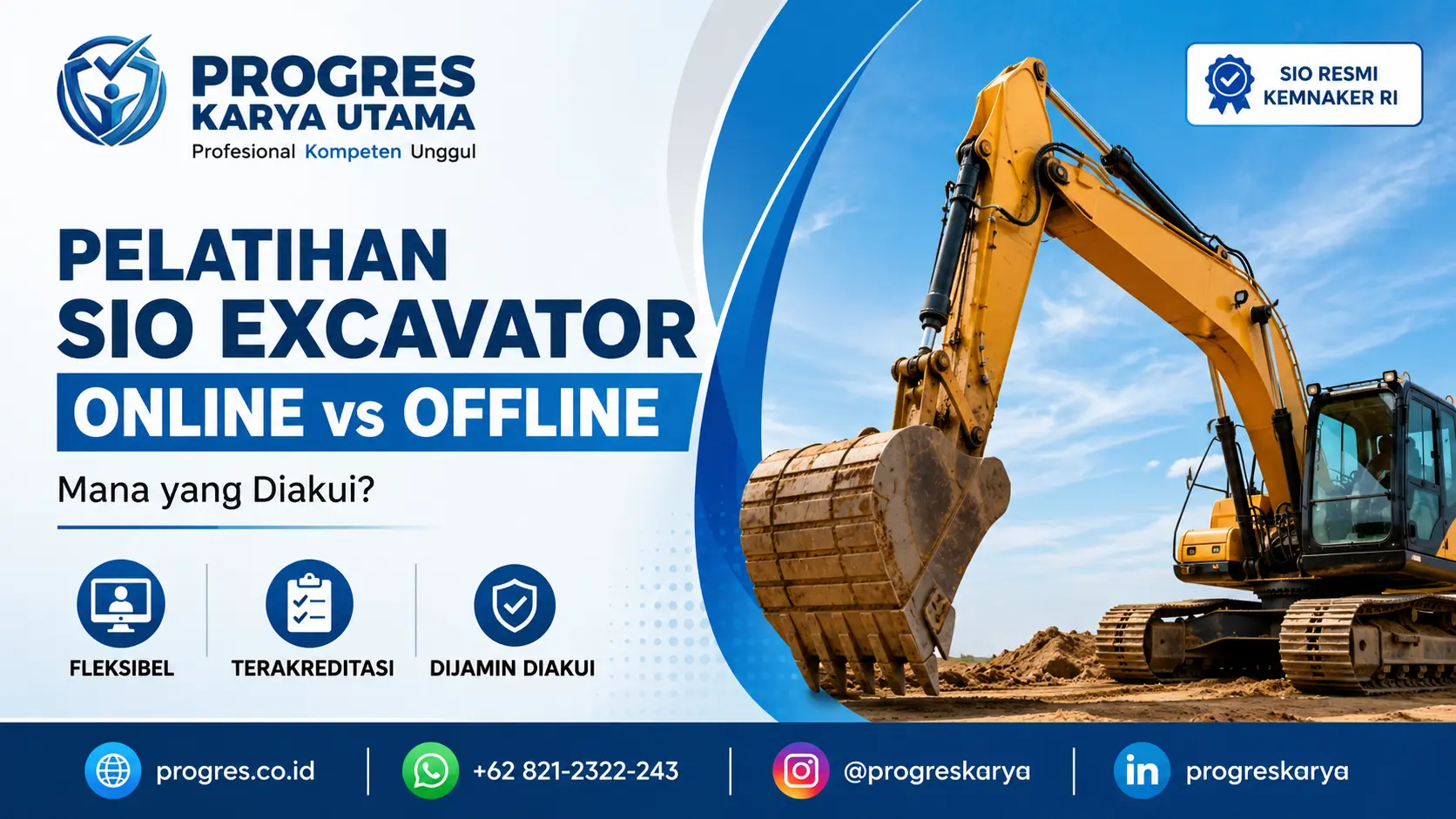 Pelatihan SIO Excavator Online vs Offline: Mana yang Diakui?