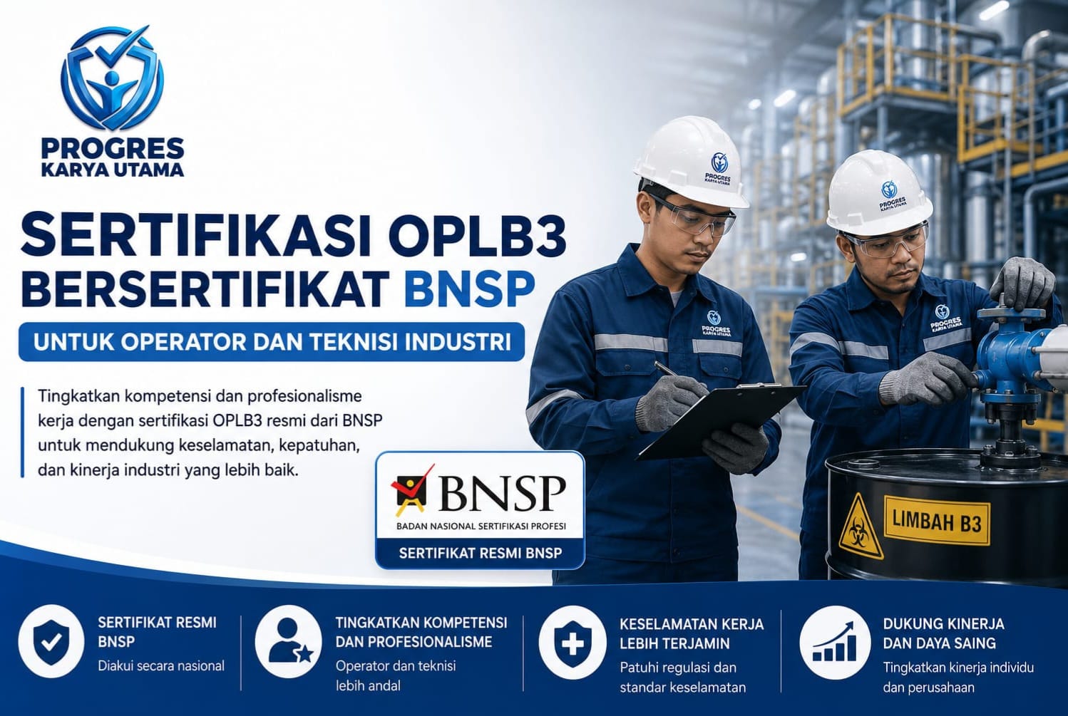 Sertifikasi OPLB3 Bersertifikat BNSP untuk Operator dan Teknisi Industri