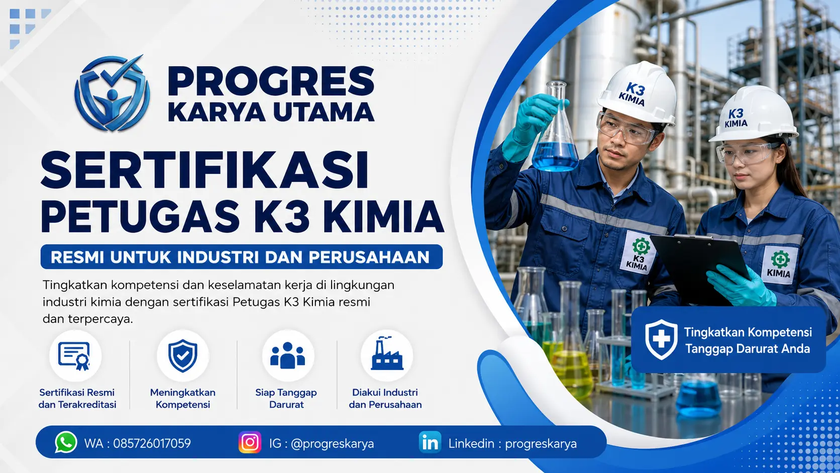 Sertifikasi Petugas K3 Kimia Resmi untuk Industri dan Perusahaan