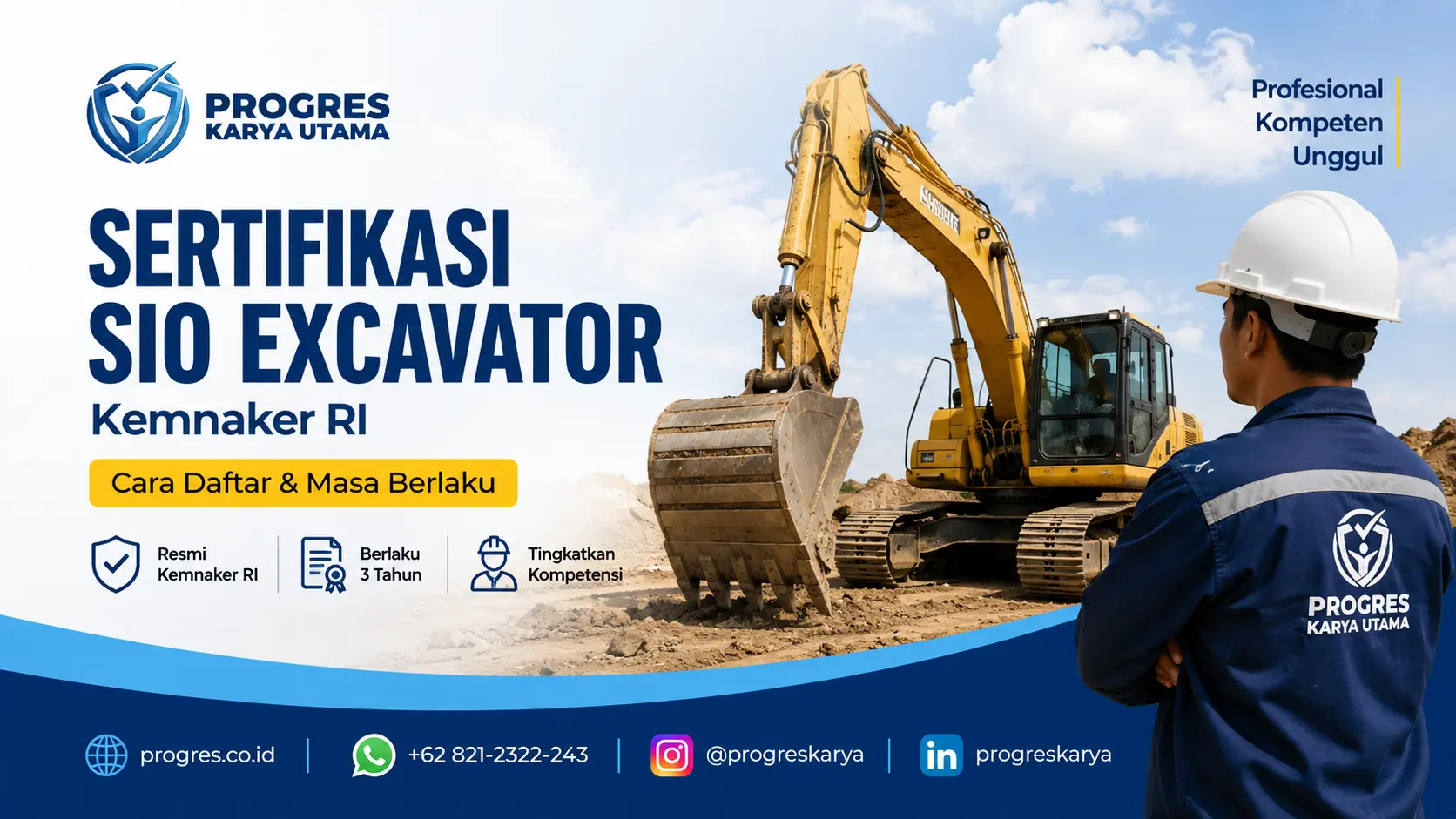 Sertifikasi SIO Excavator Kemnaker: Cara Daftar & Masa Berlaku
