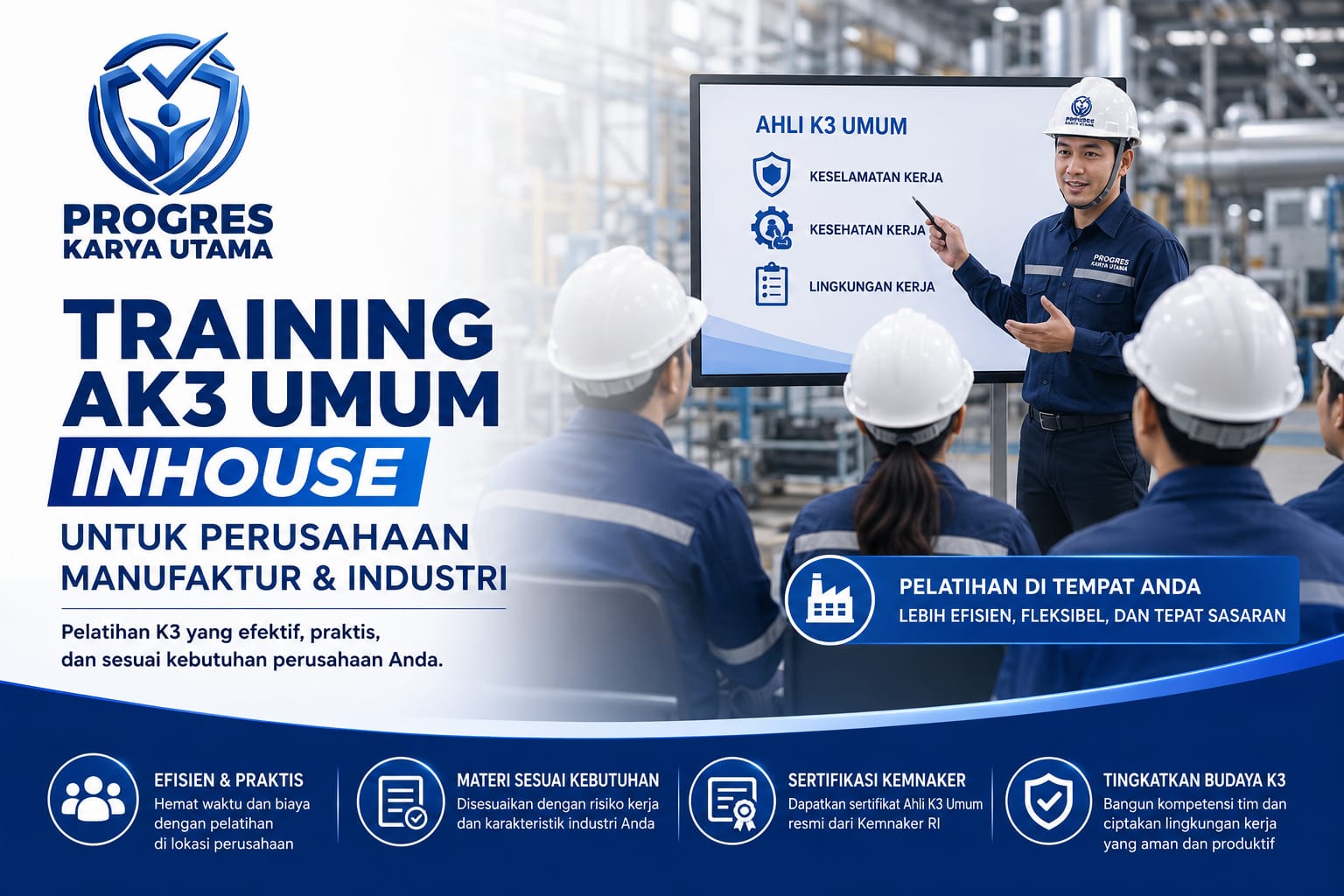 Training AK3 Umum Inhouse untuk Perusahaan Manufaktur dan Industri